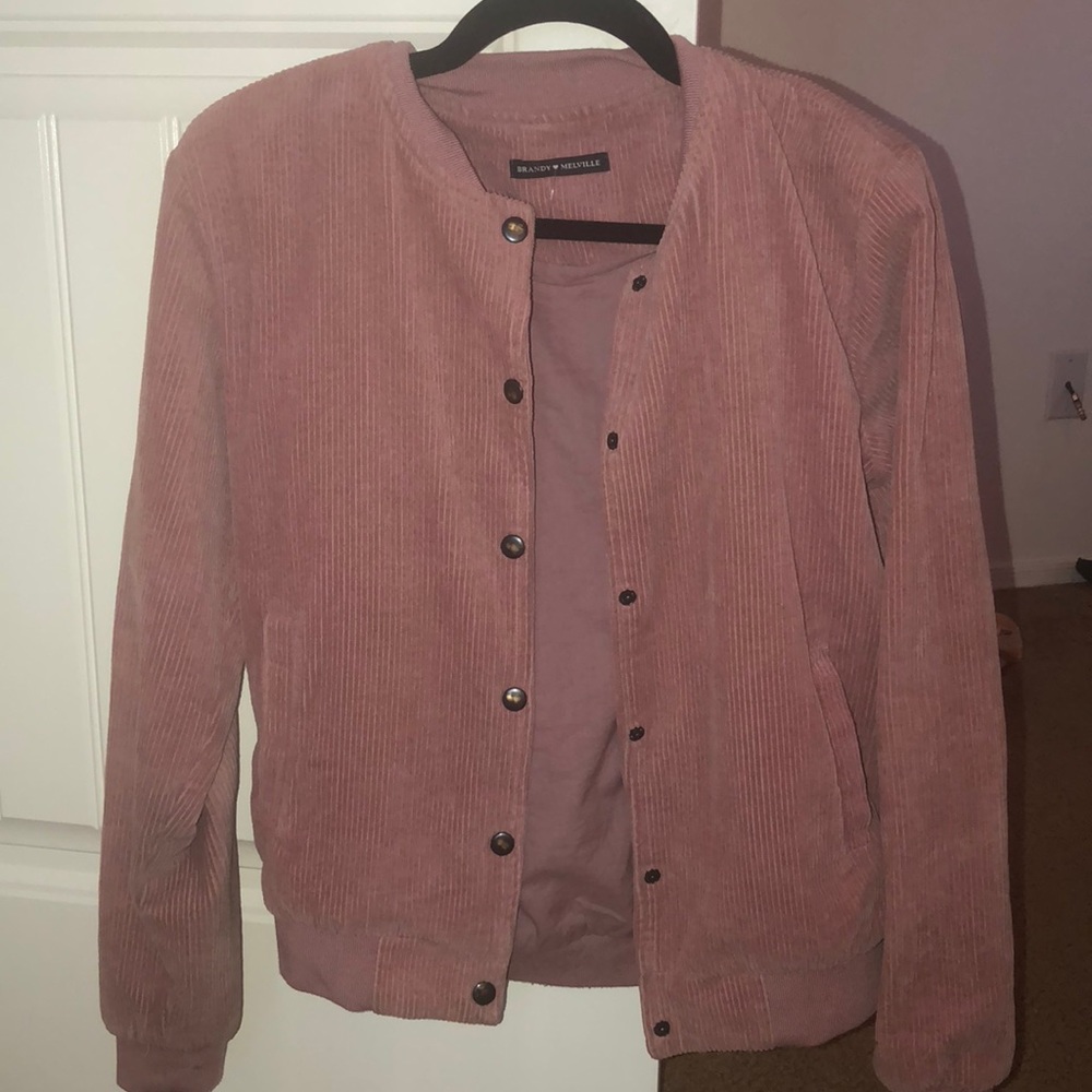 Brandy Melville corduroy bomber jacket